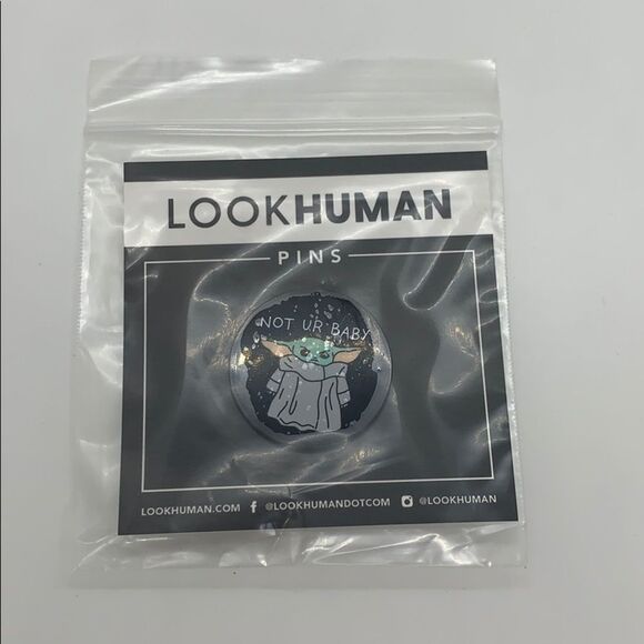NWT Baby Yoda Look Human Pin - Picture 3 of 5